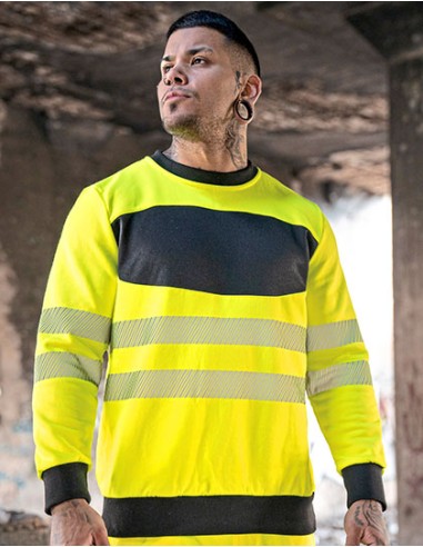 K-EOSSW-EOS Hi-Vis Workwear Sweatshirt With Printing Area